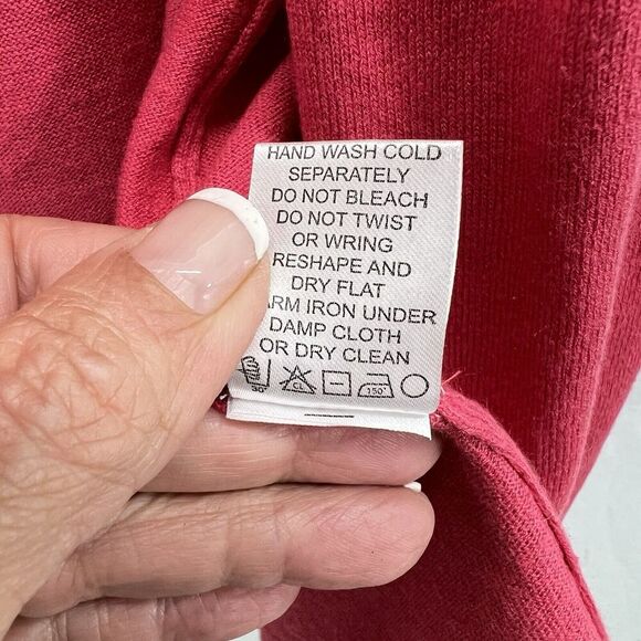 In Cashmere Open Front Cardigan Womens Large Pink Silk Cashmere Blend Sweater - Picture 6 of 10